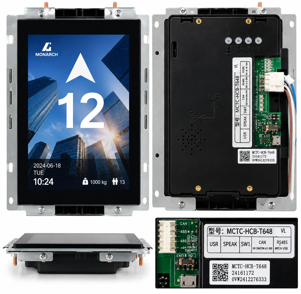 Дисплей ліфта MONARCH MCTC-HCB-T648, 8″ TFT
