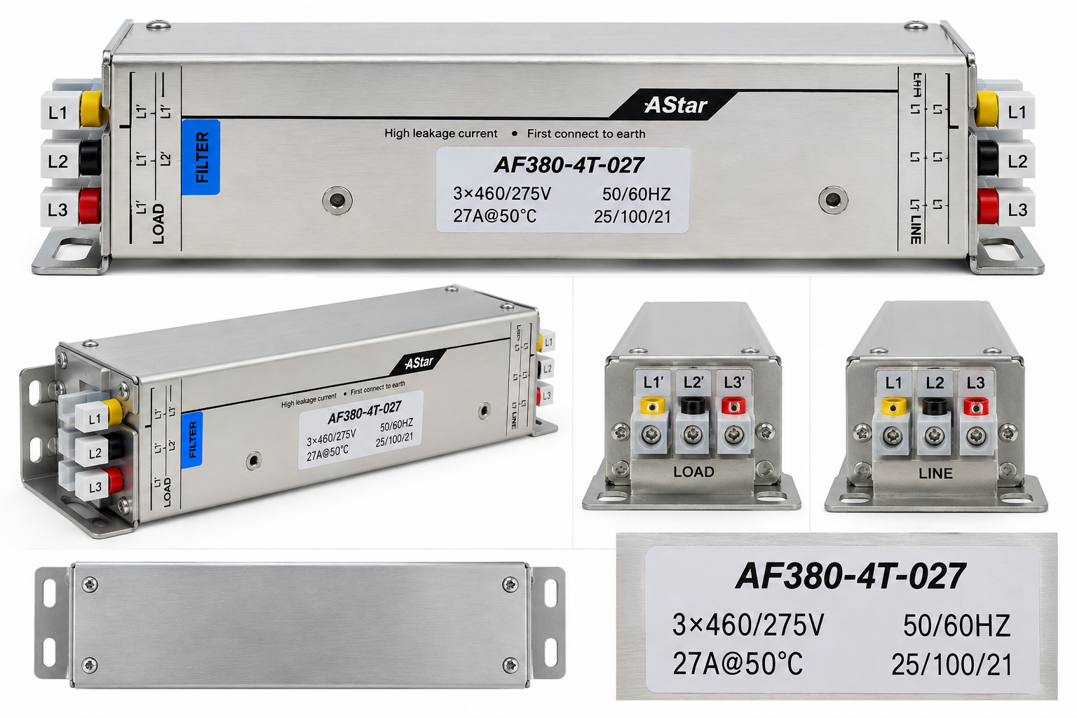 Мережевий EMI-фільтр AStar AF380-4T-027, 27 А